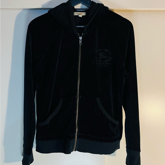 Burberry Sweaters - Burberry London Women’s Classic Black Hoodie Activewear Sweater Size L